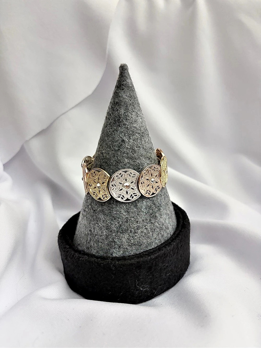 Medallion Link Bracelet in Gold, Rose Gold, & Silver